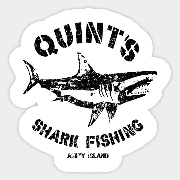 Quint's Shark Fishing Sticker by VEKTORKITA